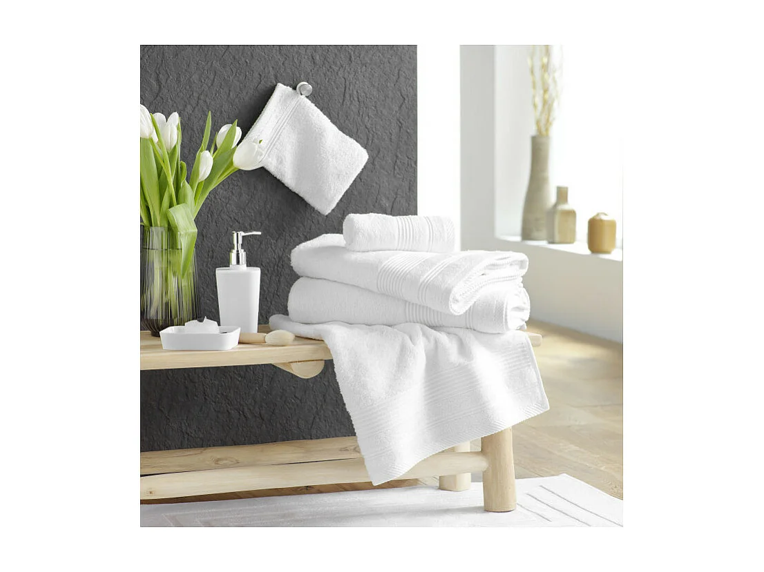 Drap de Douche "Tendresse" 70x130cm Blanc