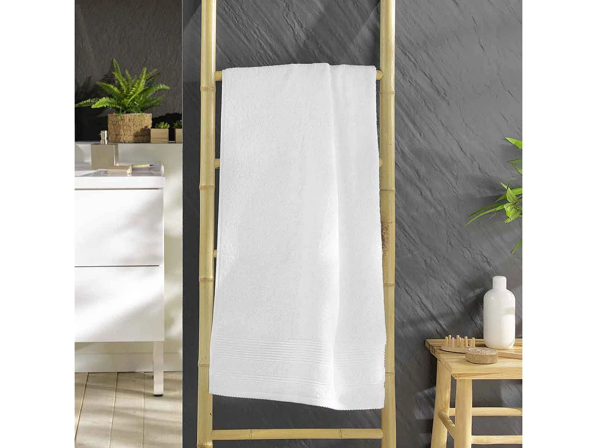 Drap de Douche "Tendresse" 70x130cm Blanc