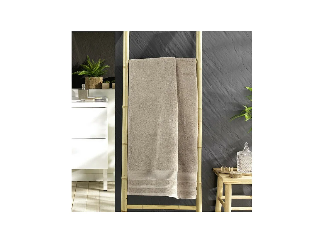 Drap de Douche "Tendresse" 70x130cm Taupe