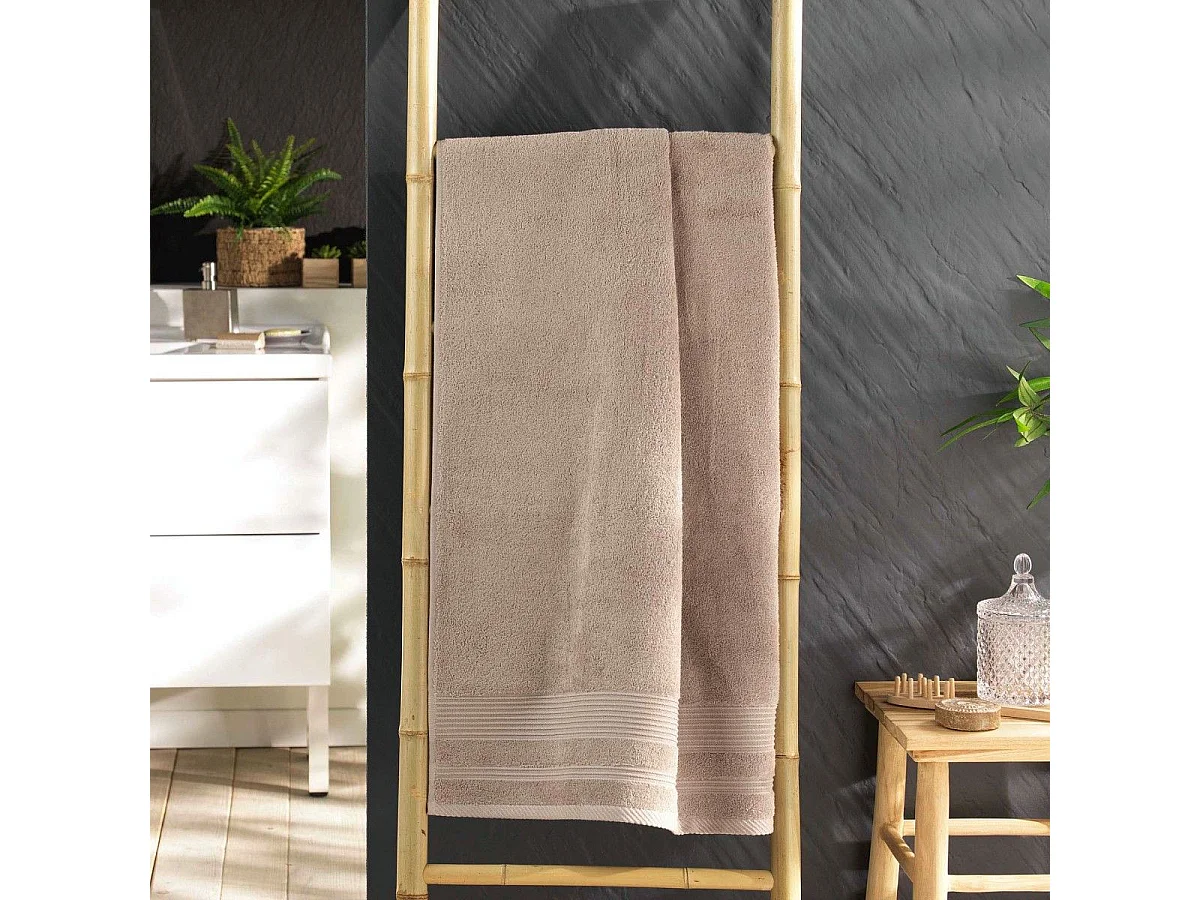 Drap de Douche "Tendresse" 70x130cm Taupe