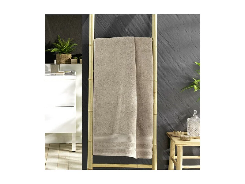 Drap de Douche "Tendresse" 70x130cm Taupe