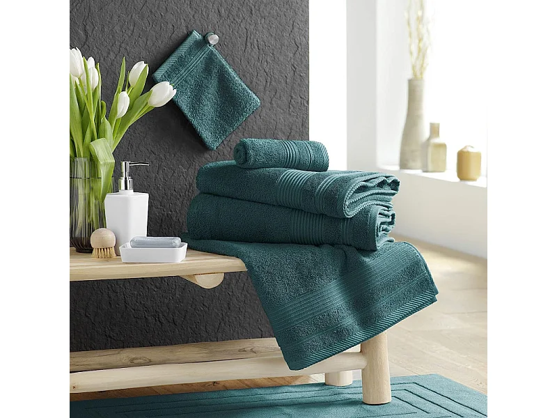 Drap de Douche "Tendresse" 70x130cm Émeraude