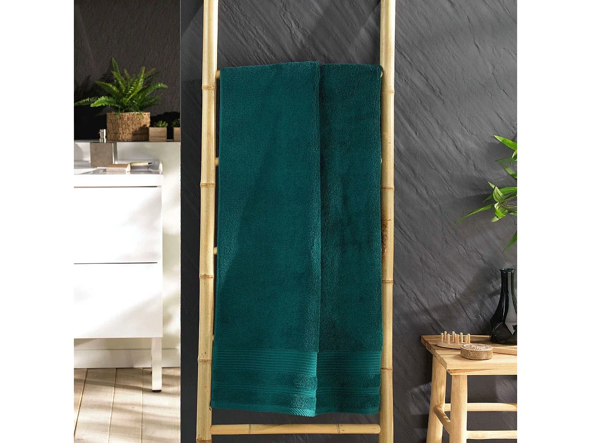 Drap de Douche "Tendresse" 70x130cm Émeraude