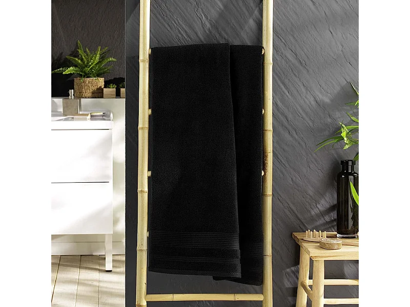 Drap de Douche "Tendresse" 70x130cm Noir
