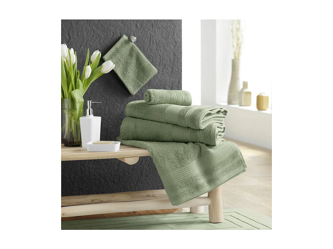 Drap de Douche "Tendresse" 70x130cm Fougère