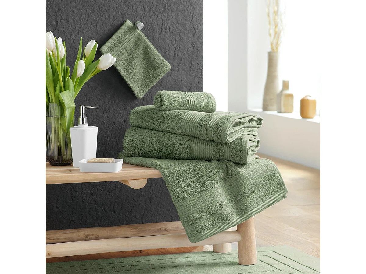 Drap de Douche "Tendresse" 70x130cm Fougère