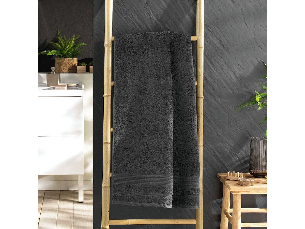 Drap de Douche "Tendresse" 70x130cm Anthracite