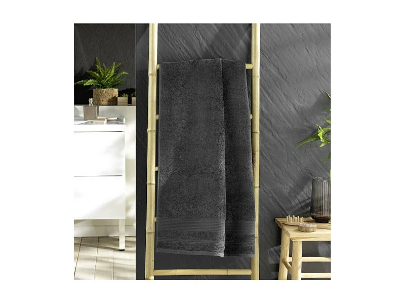 Drap de Douche "Tendresse" 70x130cm Anthracite