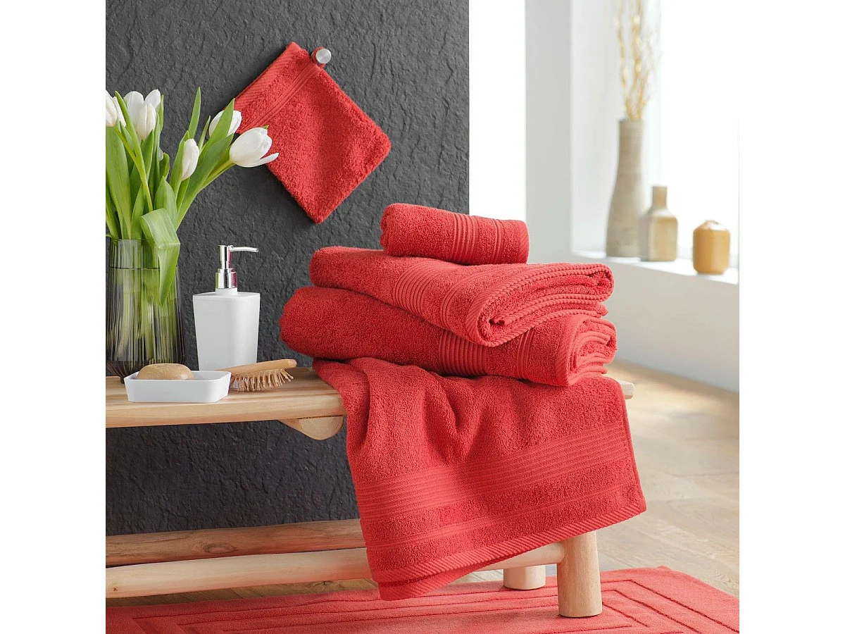 Drap de Douche "Tendresse" 70x130cm Terracotta