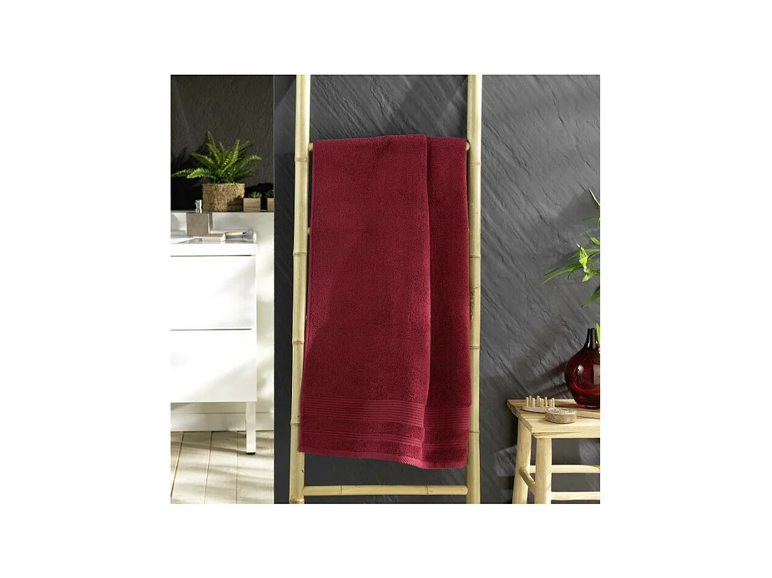 Drap de Douche "Tendresse" 70x130cm Rubis