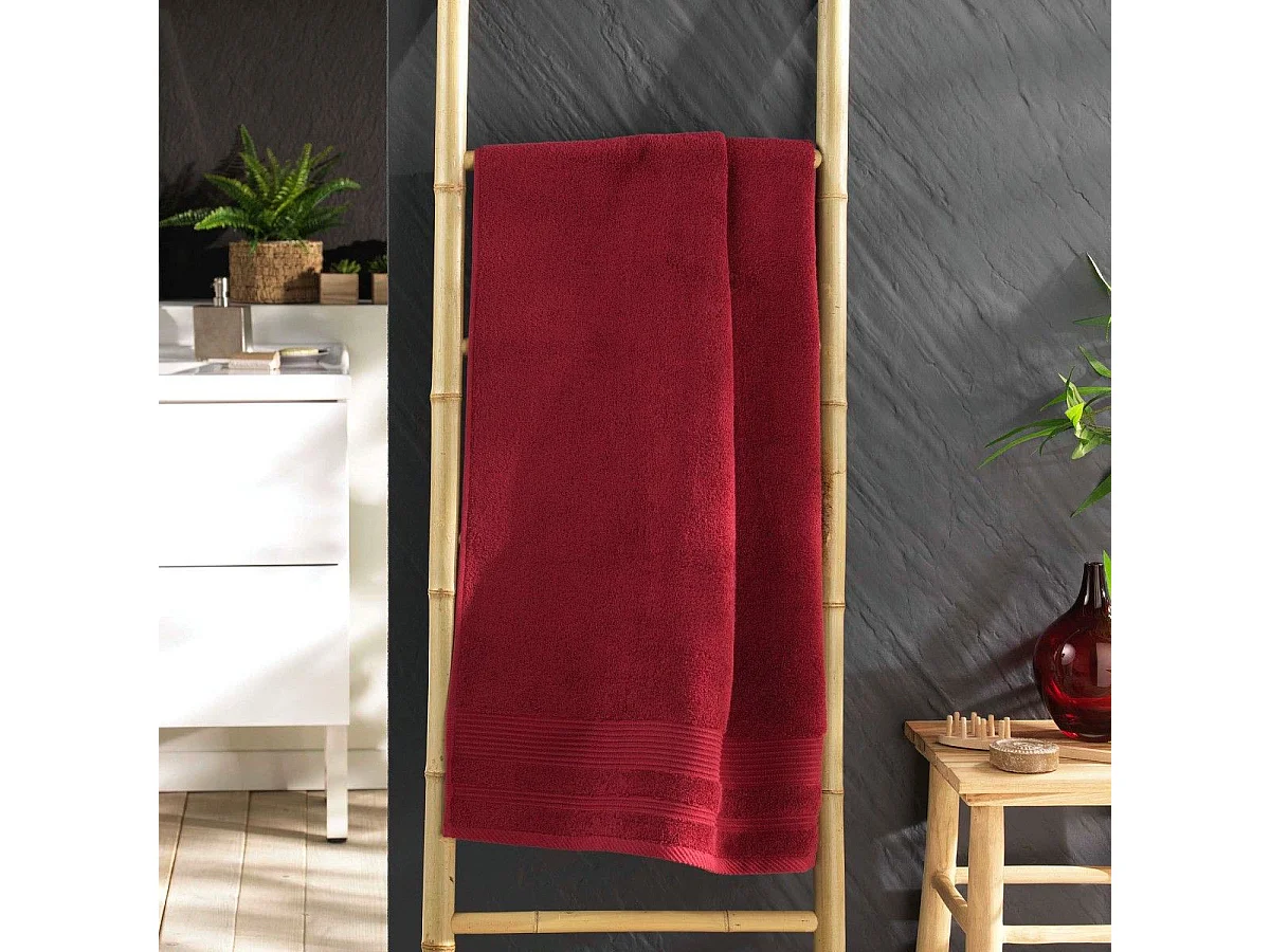 Drap de Douche "Tendresse" 70x130cm Rubis