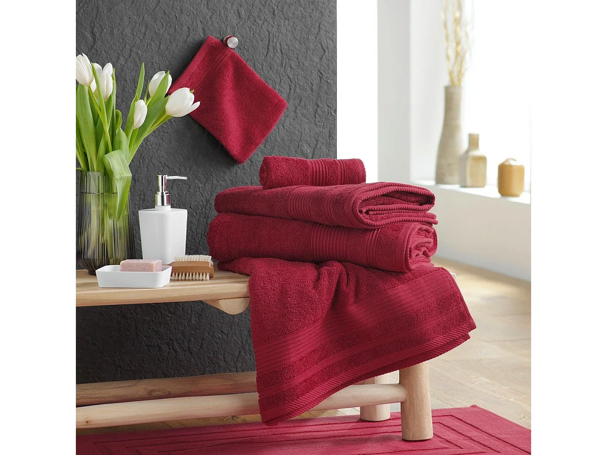 Drap de Douche "Tendresse" 70x130cm Rubis