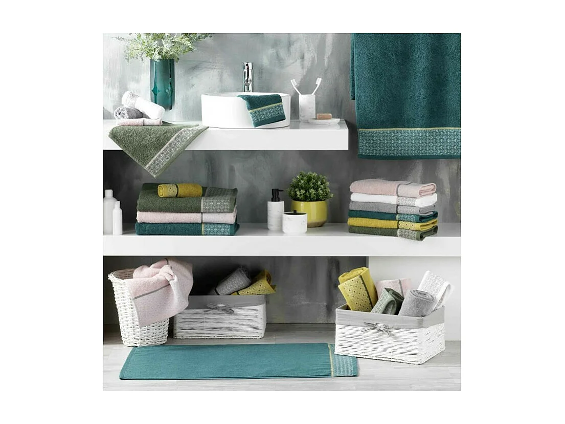 Tapis de Bain Jacquard "Belina" 50x85cm Rose