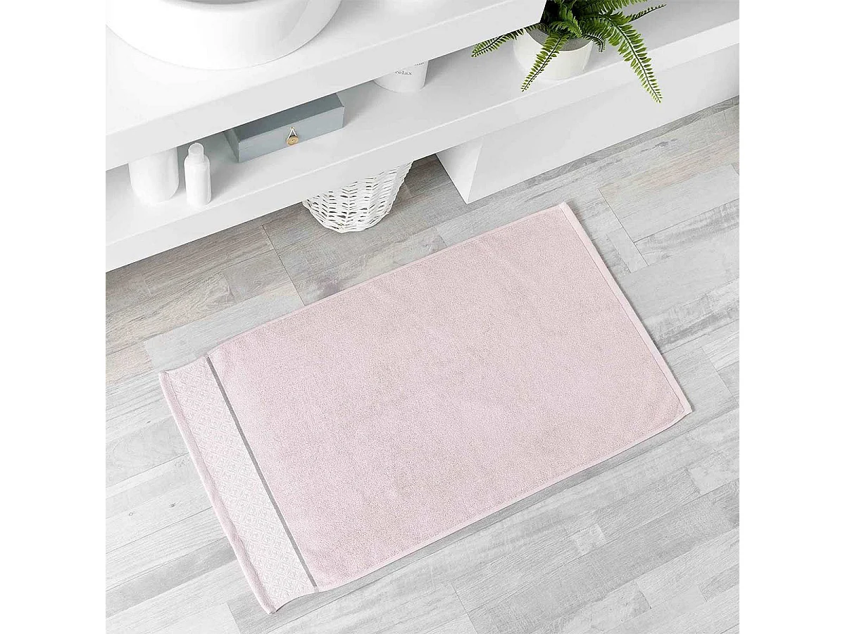 Tapis de Bain Jacquard "Belina" 50x85cm Rose