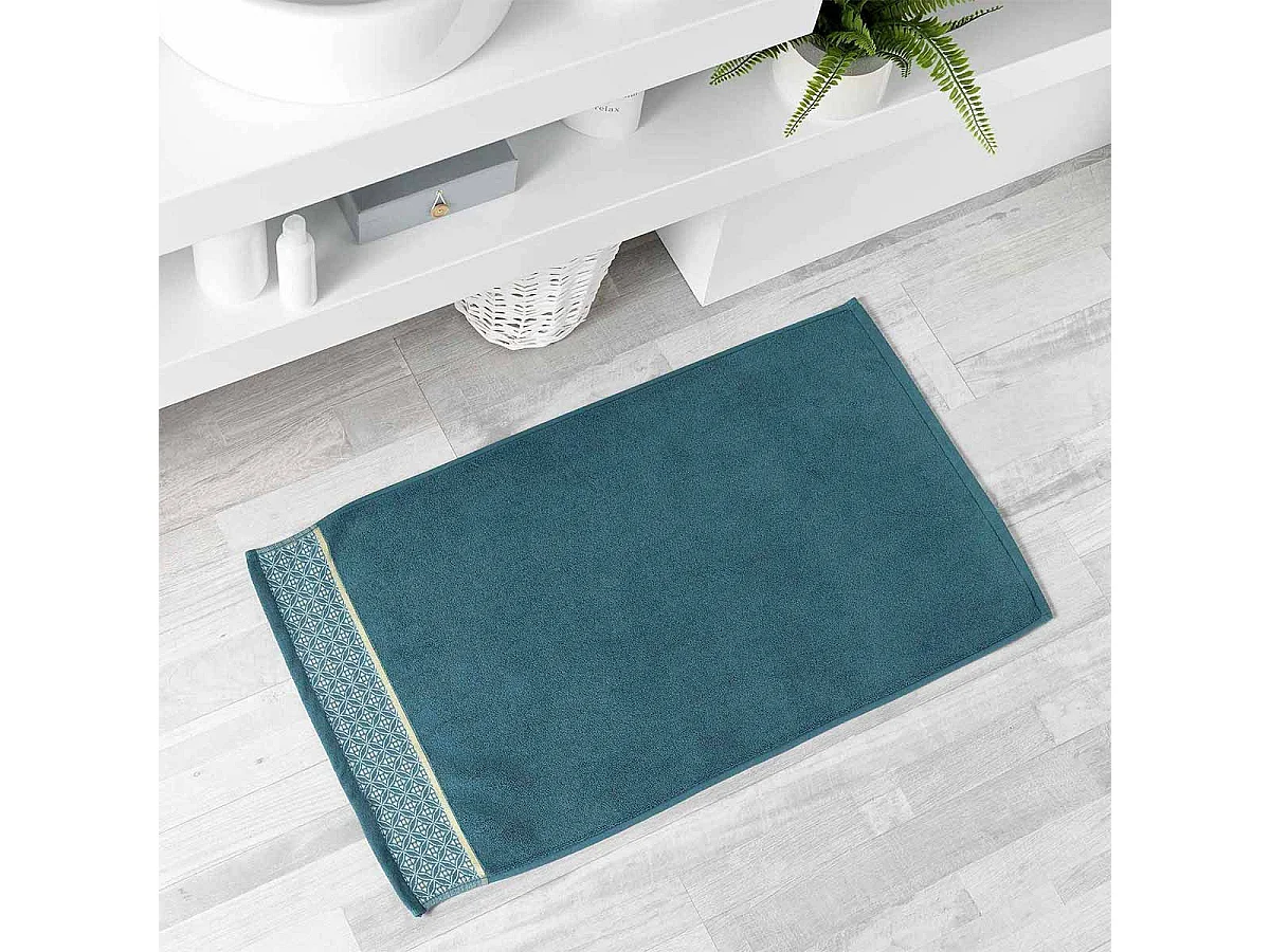 Tapis de Bain Jacquard "Belina" 50x85cm Bleu