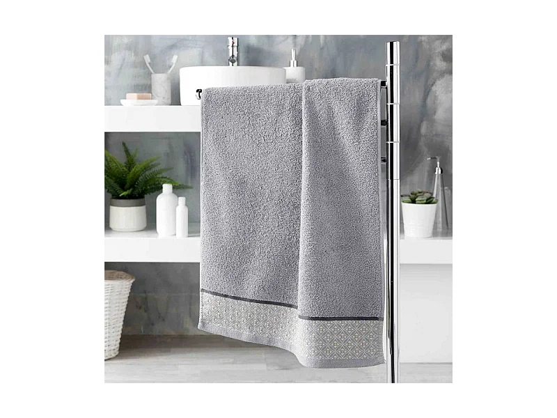 Serviette de Toilette Jacquard "Belina" 50x90cm Gris