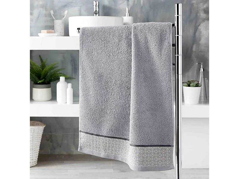 Serviette de Toilette Jacquard "Belina" 50x90cm Gris