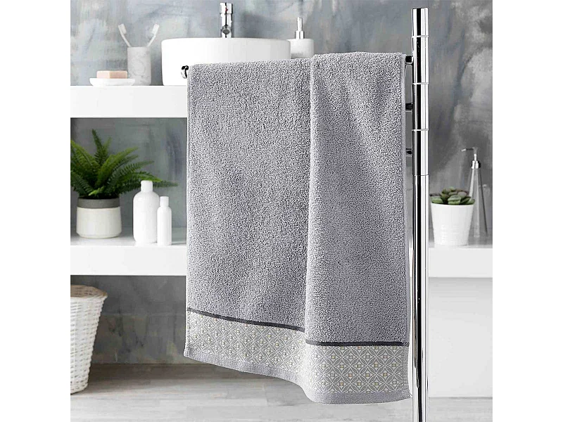 Serviette de Toilette Jacquard "Belina" 50x90cm Gris