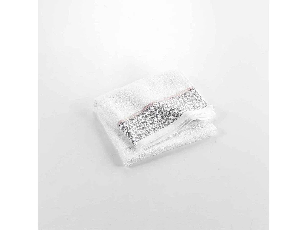 Serviette de Toilette Jacquard "Belina" 50x90cm Blanc
