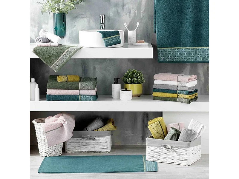 Serviette de Toilette Jacquard "Belina" 50x90cm Kaki