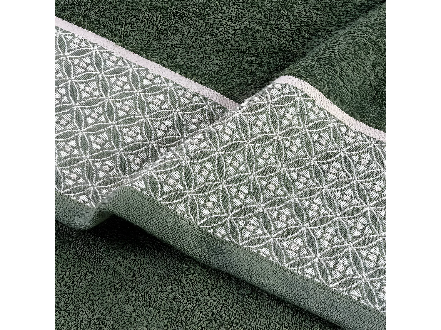 Drap de Douche Jacquard "Belina" 70x130cm Kaki