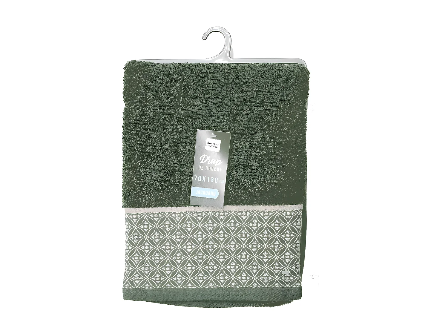 Drap de Douche Jacquard "Belina" 70x130cm Kaki