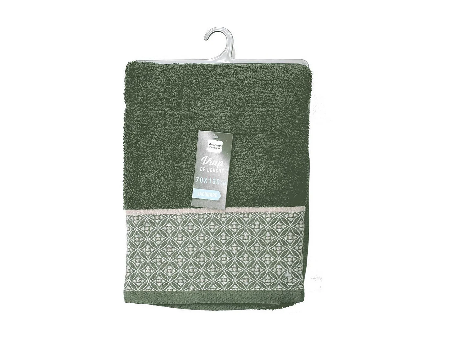 Drap de Douche Jacquard "Belina" 70x130cm Kaki