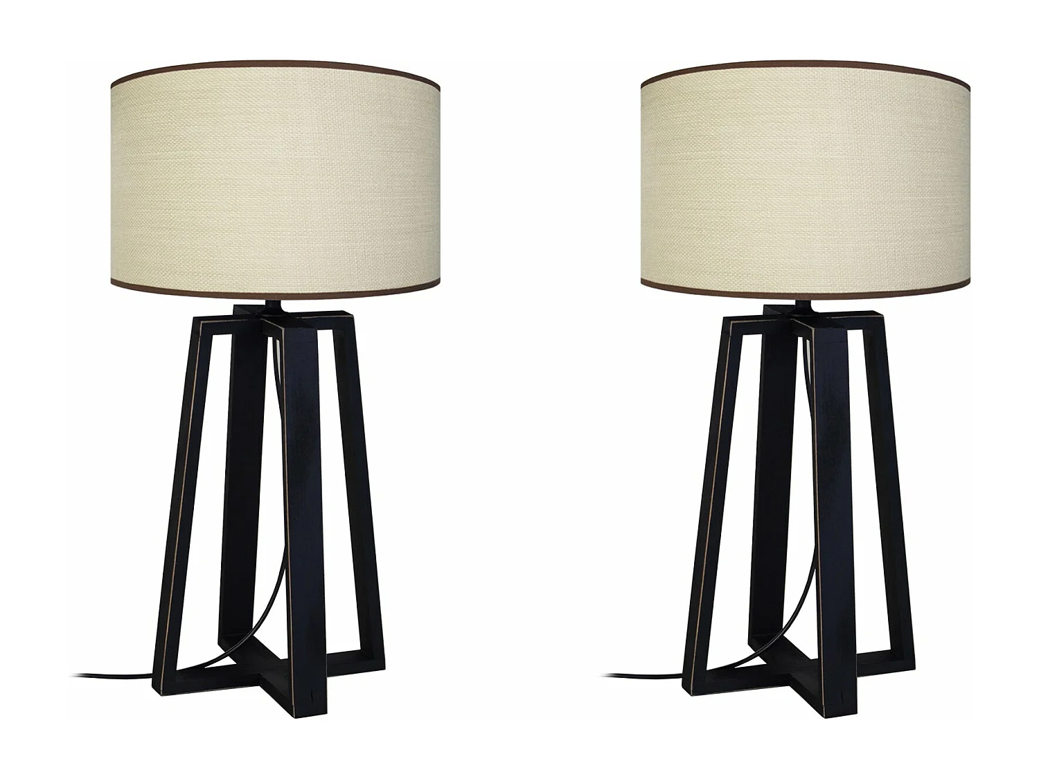 Abajur TOSEL RACHEL LT2 tecido oval branco D16 x  H22  cm