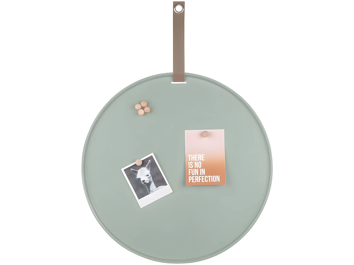 Tableau rond mémo en fer Perky