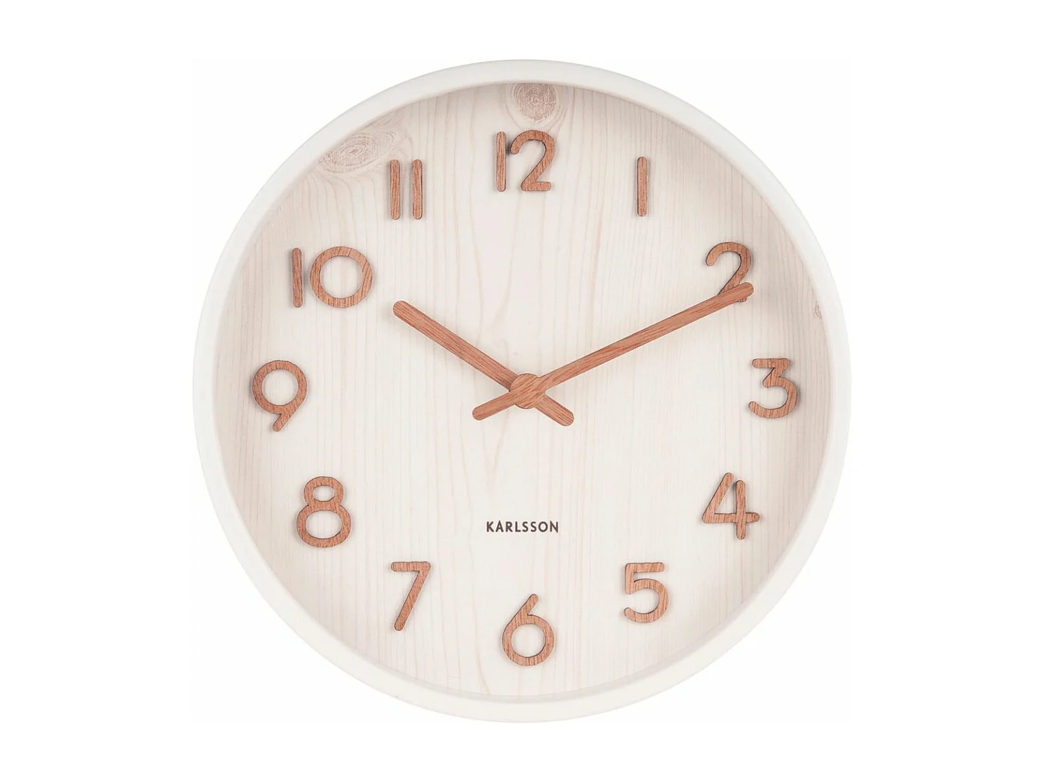 Horloge en bois Pure 22 cm Blanc