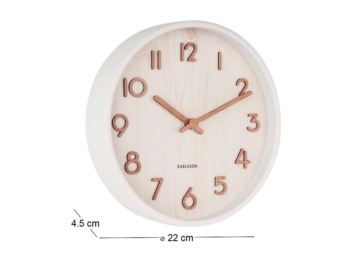 Wanduhr aus Holz "Pure" 22 cm