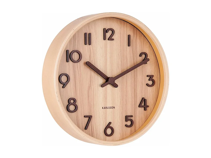 Horloge en bois Pure 22 cm Naturel