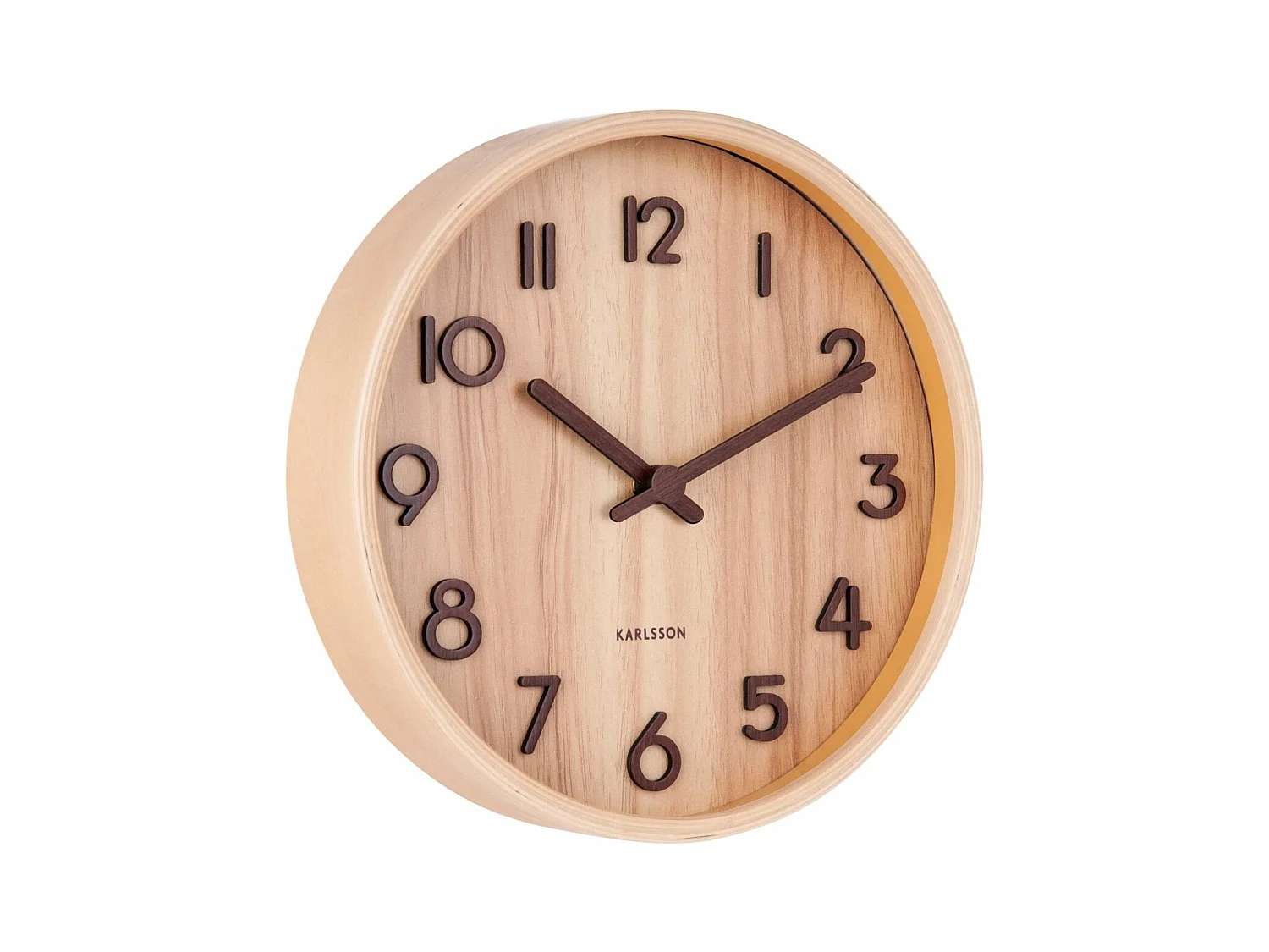 Horloge en bois Pure 22 cm Naturel