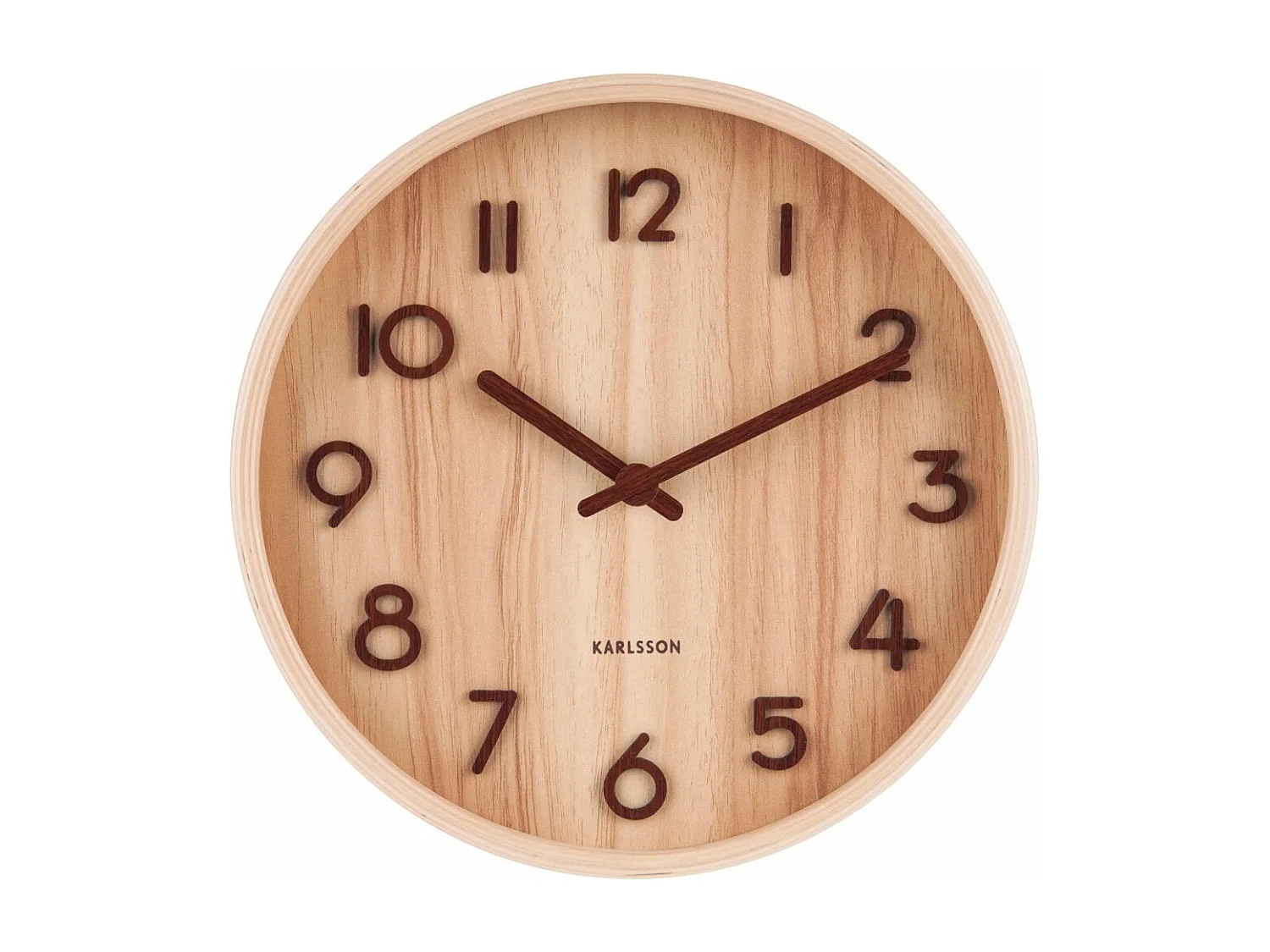 Horloge en bois Pure 22 cm Naturel