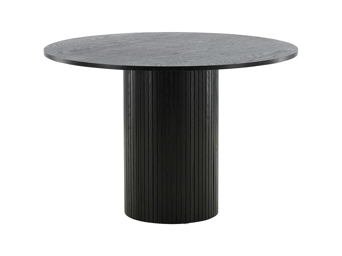 Table à Manger Ronde "Bianca" 110cm Noir
