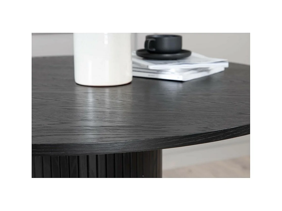 Table à Manger Ronde "Bianca" 110cm Noir