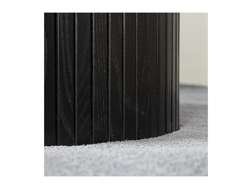 Table à Manger Ronde "Bianca" 110cm Noir