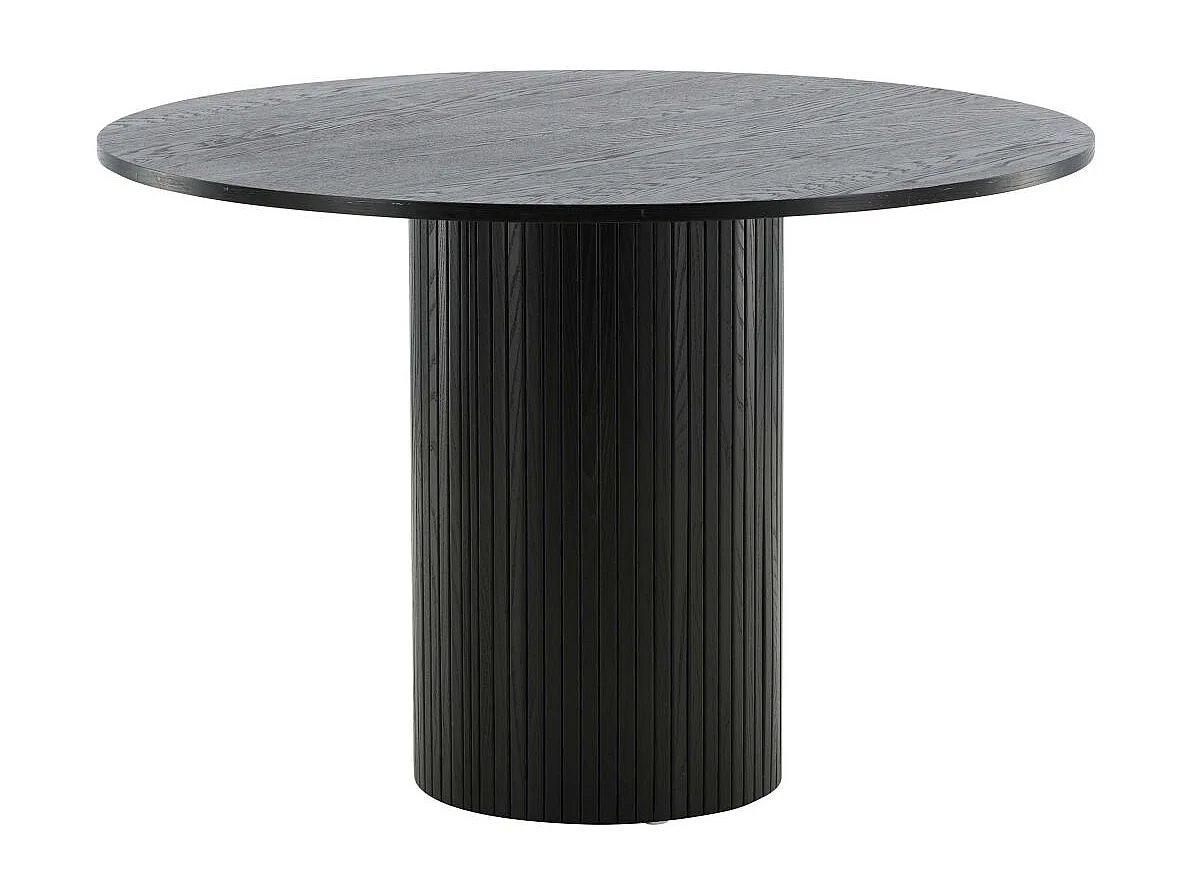 Table à Manger Ronde "Bianca" 110cm Noir