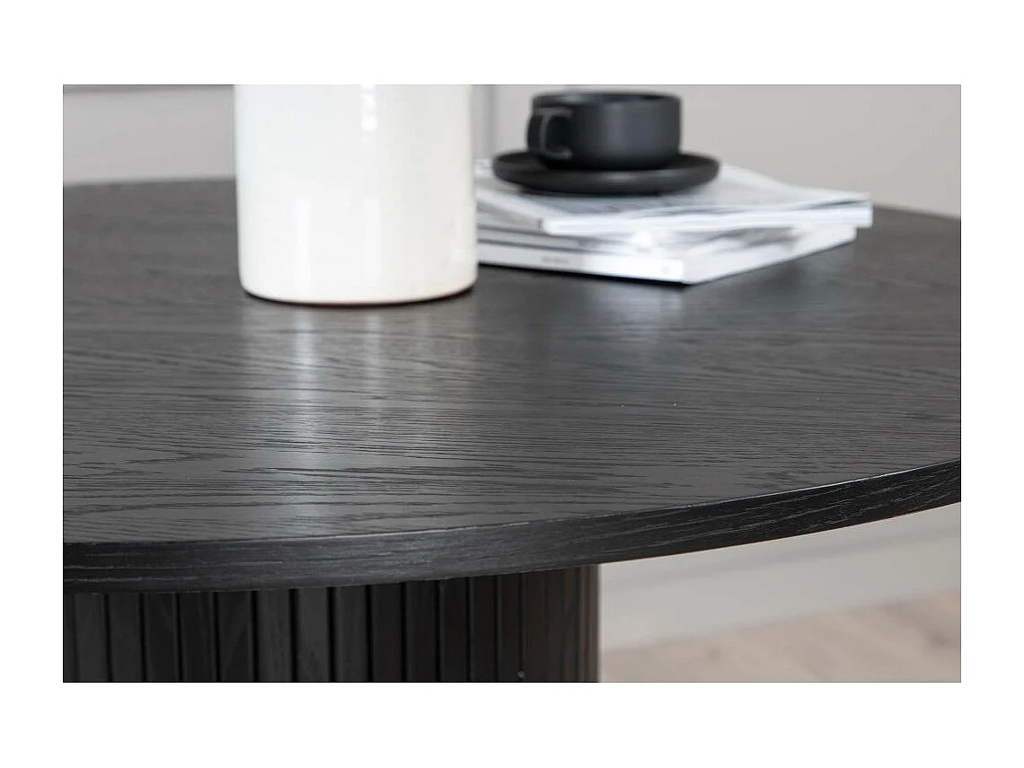Table à Manger Ronde "Bianca" 110cm Noir