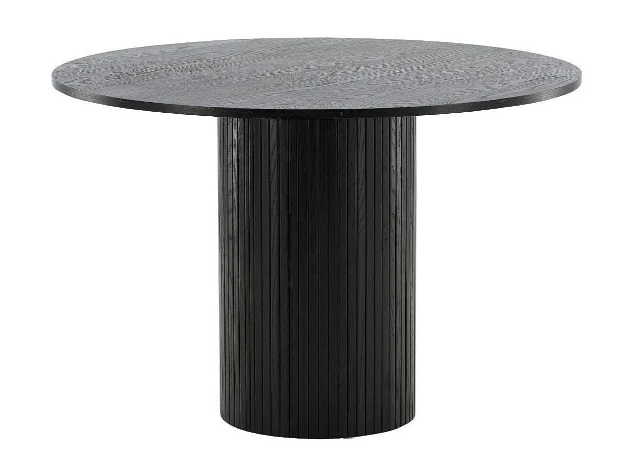 Table à Manger Ronde "Bianca" 110cm Noir