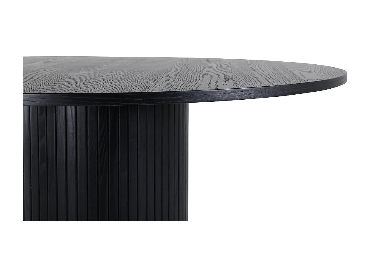 Table à Manger Ronde "Bianca" 110cm Noir
