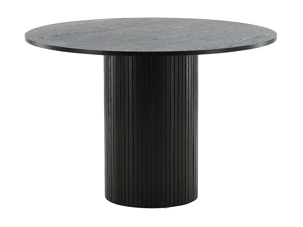 Bianca eetkamertafel Ø110cm zwart eik fineer.