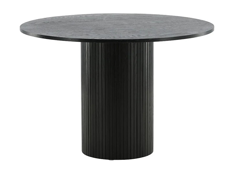 Bianca eetkamertafel Ø110cm zwart eik fineer.