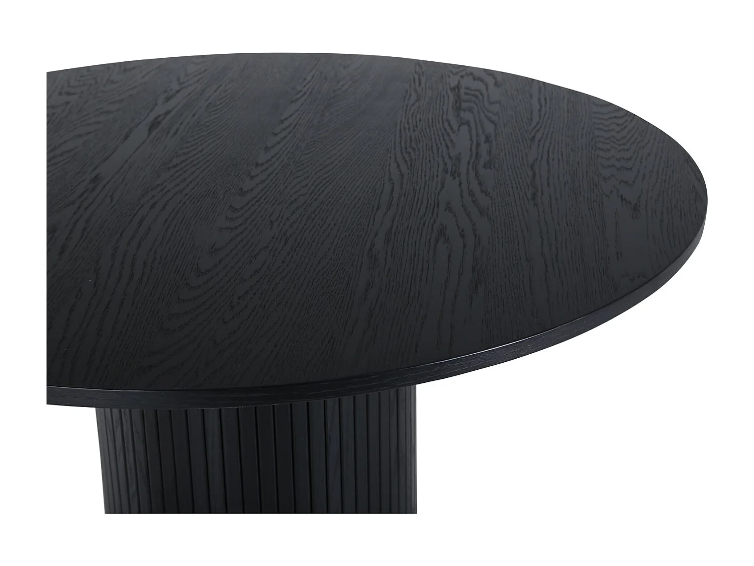 Bianca eetkamertafel Ø110cm zwart eik fineer.