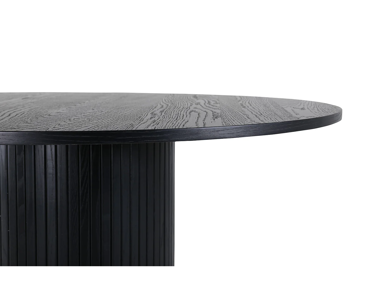 Bianca eetkamertafel Ø110cm zwart eik fineer.