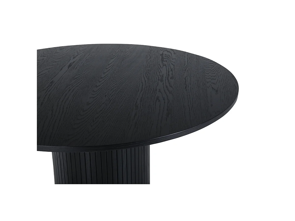 Table à Manger Ronde "Bianca" 110cm Noir