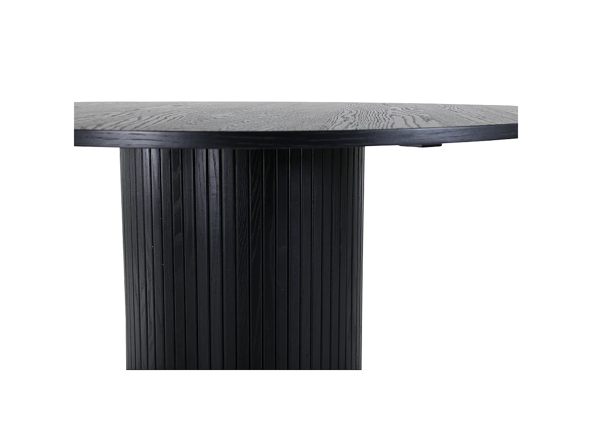 Table à Manger Ronde "Bianca" 110cm Noir