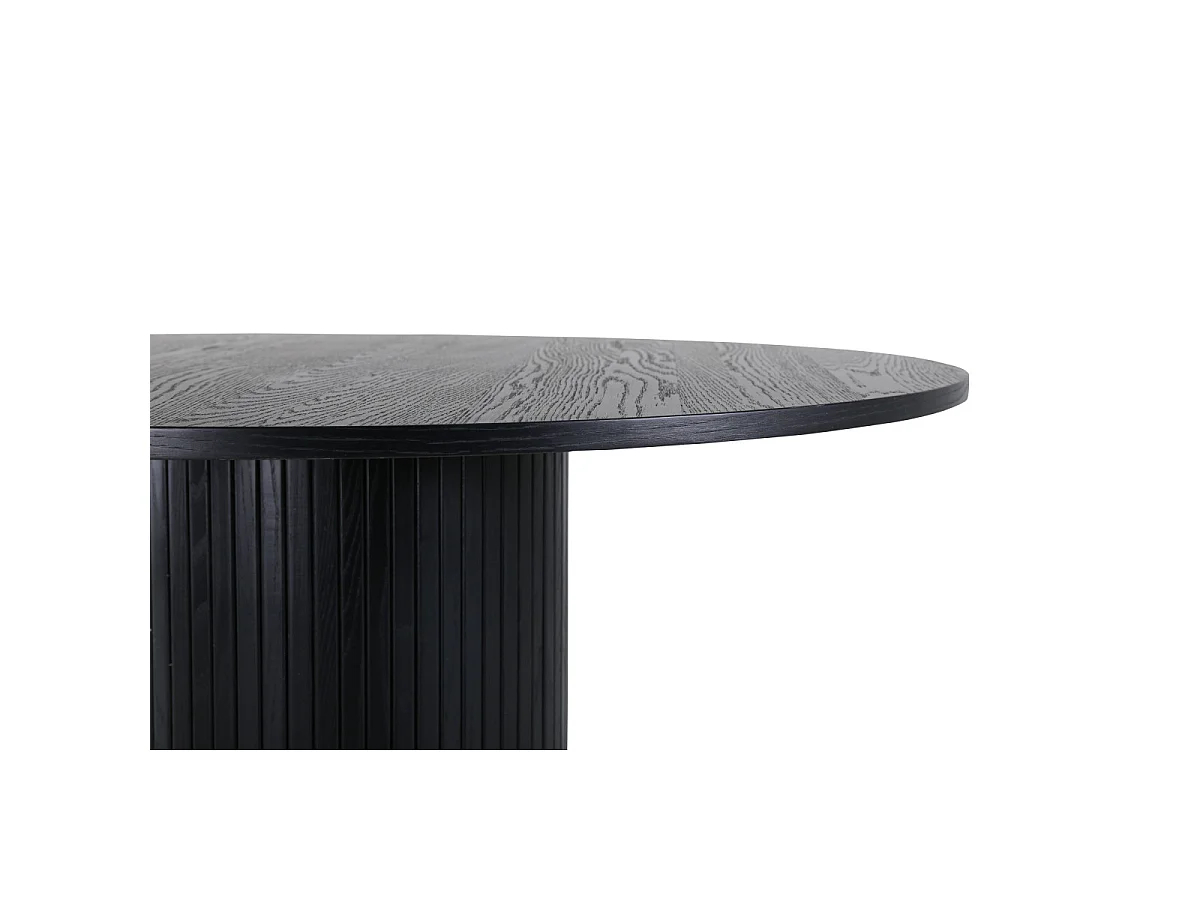 Table à Manger Ronde "Bianca" 110cm Noir