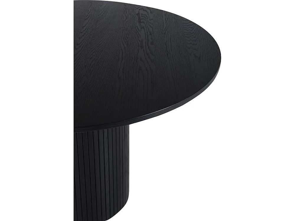Table à Manger Ronde "Bianca" 110cm Noir
