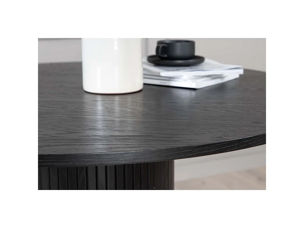 Table à Manger Ronde "Bianca" 110cm Noir